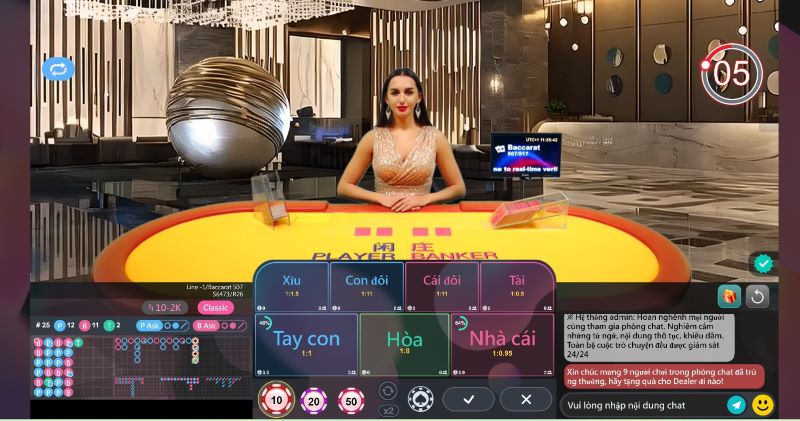 Giao diện cá cược baccarat tại nhà cái sv288